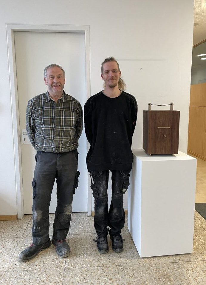 Unser Auszubildender Jan (rechts) mit seinem Ausbilder Hans-Josef Schon