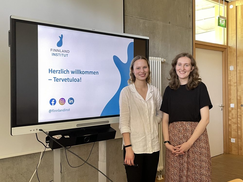 Vera und Linnéa vom Finnland-Institut in Berlin