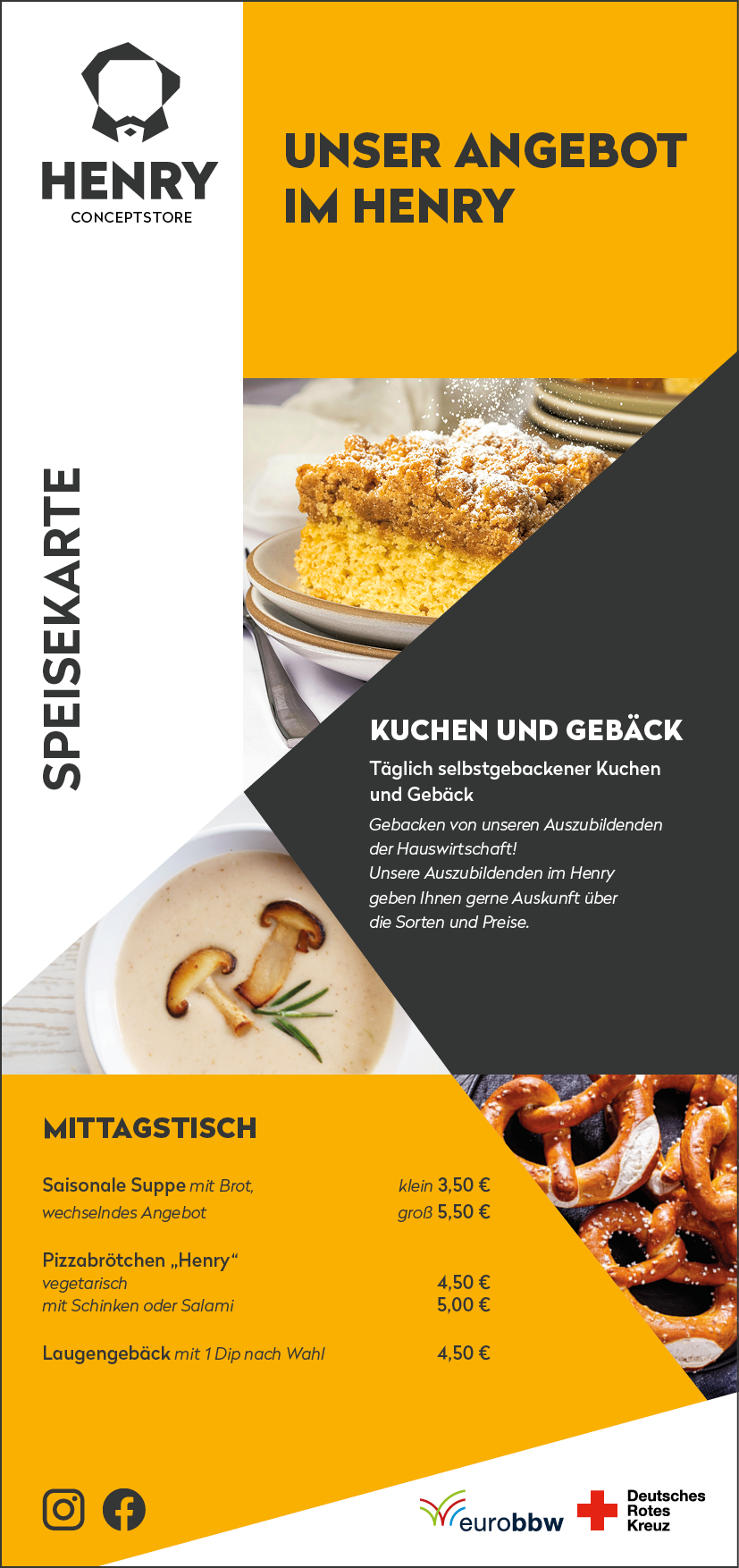 Speisekarte Henry Conceptstore